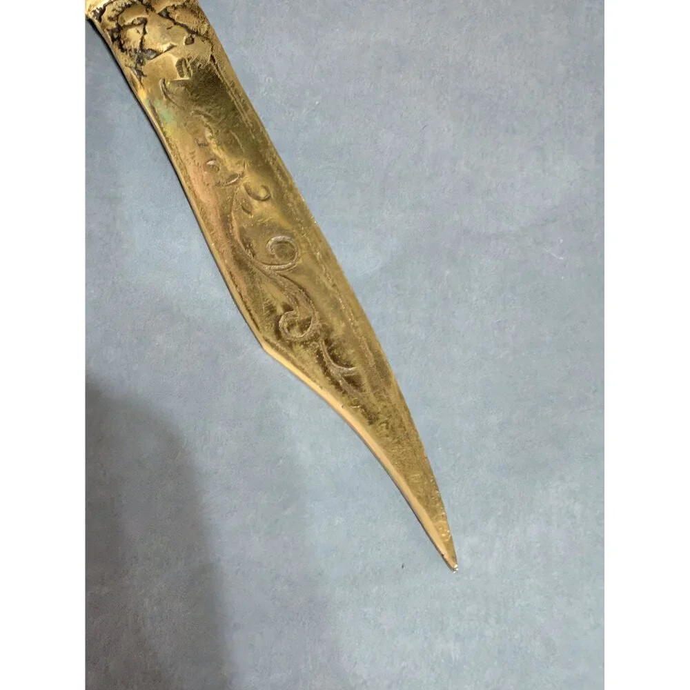 Dragon Griffin Letter Opener Solid Brass 9 in Restored Made in England